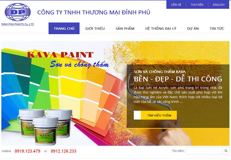 Ra mắt phiên bản mới website Dinh Phu Paints Co.,Ltd